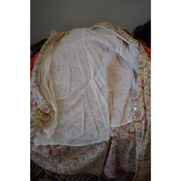 India Julia Amory Dress Womens 1 Floral Button Up Maxi Boho Tiered - Picture 8 of 8